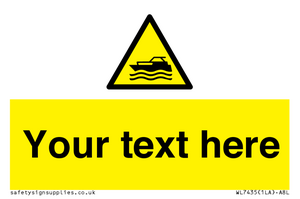 WL7435: Custom Warning motorised watercraft