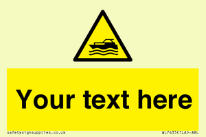 WL7435: Custom Warning motorised watercraft