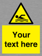WL7437: Custom Warning swimming area