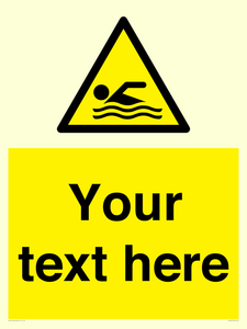 WL7437: Custom Warning swimming area