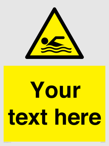 WL7437: Custom Warning swimming area