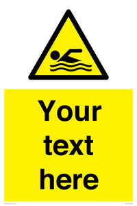WL7437: Custom Warning swimming area