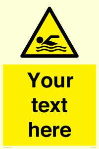 WL7437: Custom Warning swimming area