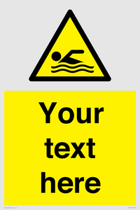 WL7437: Custom Warning swimming area