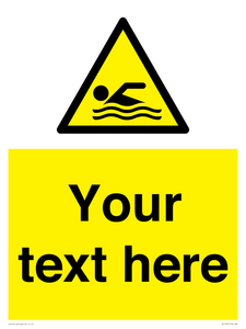 WL7437: Custom Warning swimming area