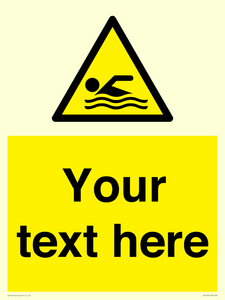 WL7437: Custom Warning swimming area
