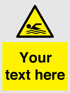 WL7437: Custom Warning swimming area