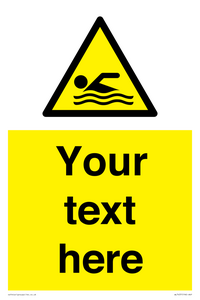 WL7437: Custom Warning swimming area