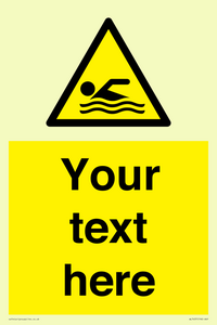 WL7437: Custom Warning swimming area