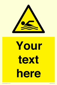 WL7437: Custom Warning swimming area