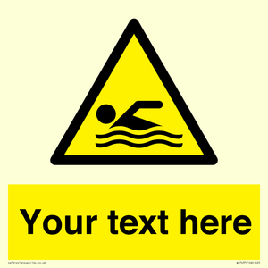 WL7437: Custom Warning swimming area