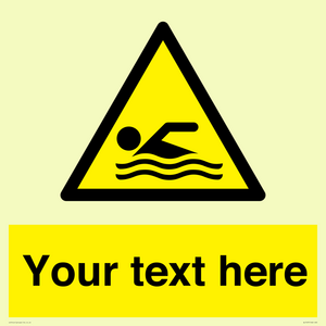 WL7437: Custom Warning swimming area