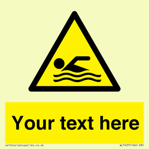 WL7437: Custom Warning swimming area
