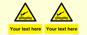 WL7445: Custom Warning diving area