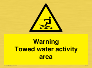 WL7468: Warning towed water activity area