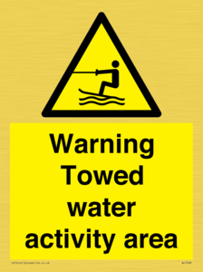 WL7468: Warning towed water activity area