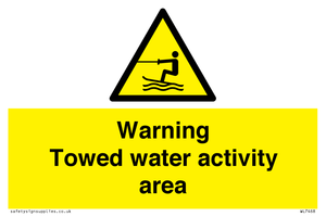 WL7468: Warning towed water activity area