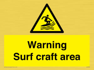 WL7469: Warning surf craft area