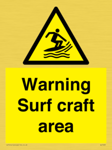 WL7469: Warning surf craft area