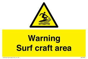 WL7469: Warning surf craft area