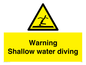 WL7470: Warning shallow water diving