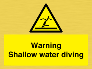 WL7470: Warning shallow water diving