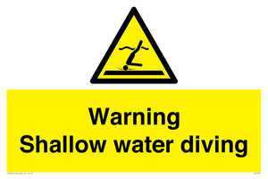 WL7470: Warning shallow water diving