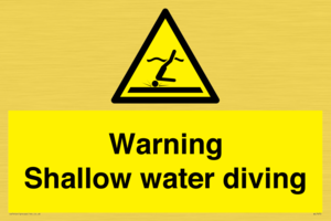 WL7470: Warning shallow water diving