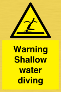 WL7470: Warning shallow water diving