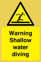 WL7470: Warning shallow water diving
