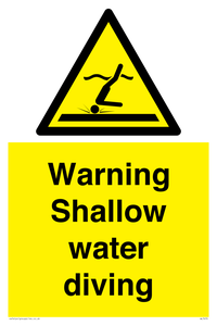 WL7470: Warning shallow water diving