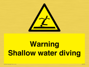 WL7470: Warning shallow water diving