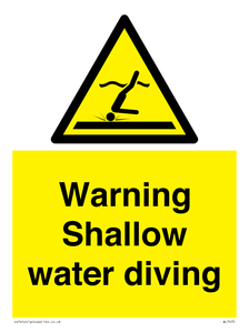 WL7470: Warning shallow water diving