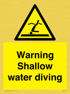 WL7470: Warning shallow water diving