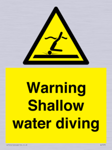 WL7470: Warning shallow water diving