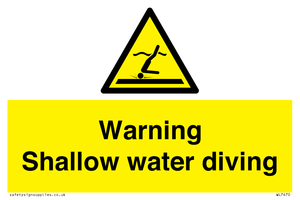 WL7470: Warning shallow water diving