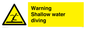 WL7470: Warning shallow water diving