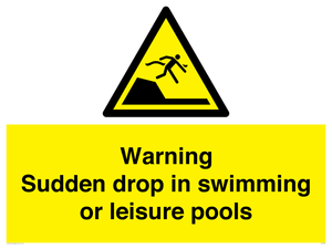 WL7472: Warning sudden drop in swimming or leisure pools