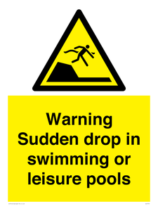 WL7472: Warning sudden drop in swimming or leisure pools