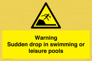 WL7472: Warning sudden drop in swimming or leisure pools