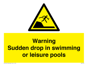WL7472: Warning sudden drop in swimming or leisure pools