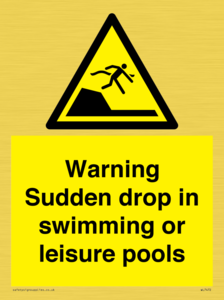 WL7472: Warning sudden drop in swimming or leisure pools