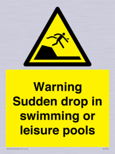 WL7472: Warning sudden drop in swimming or leisure pools