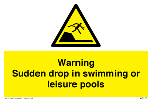 WL7472: Warning sudden drop in swimming or leisure pools