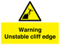 WL7474: Warning unstable cliff edge