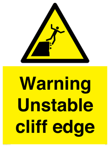 WL7474: Warning unstable cliff edge