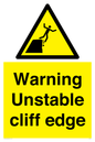 WL7474: Warning unstable cliff edge