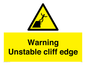 WL7474: Warning unstable cliff edge