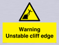 WL7474: Warning unstable cliff edge