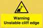 WL7474: Warning unstable cliff edge